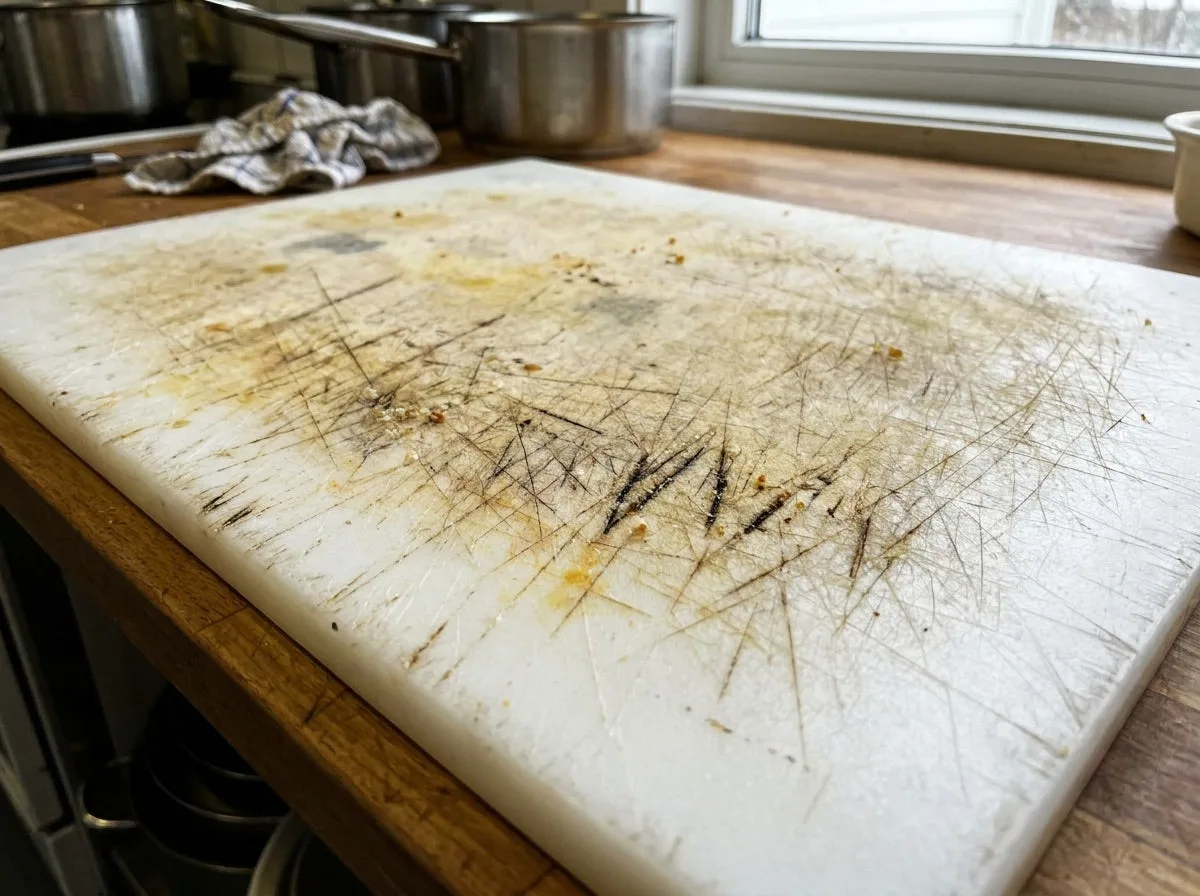 The plastic board you cut on every day
